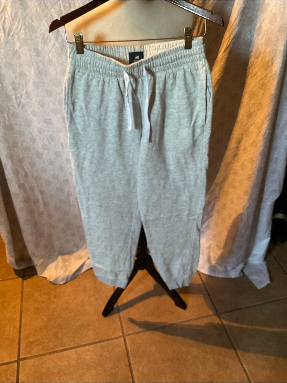 H&M Light Gray Elastic Waist Joggers